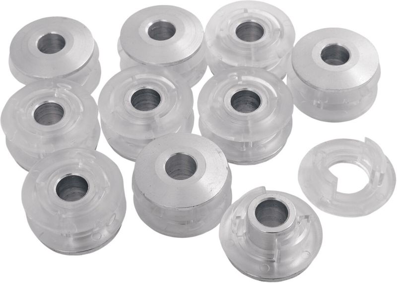 Bussningar tankfäste Alloy Art aluminium Softail 85-99, FX 85-86 (10-pack)