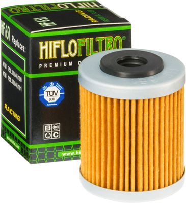 Oljefilter HiFlofiltro HF651 röd Ktm 07-24, Husqvarna 16-24, Gas Gas 22-24