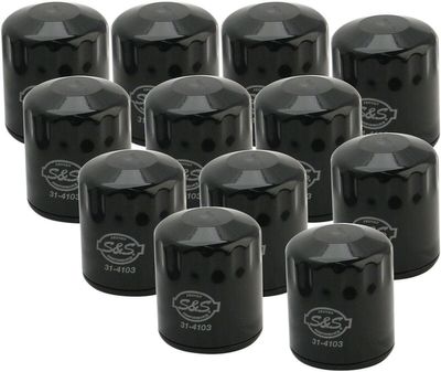 Oljefilter S&S 12PK H-D 99-upp svart