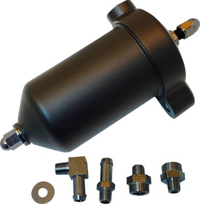Oljefilter Drag Specialties 14-0007MB krom svart FX 78-83, Touring 74-84