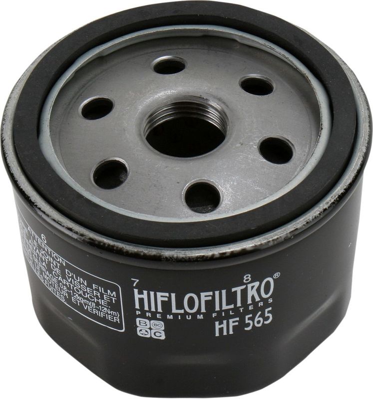 Oljefilter HiFlofiltro HF565 April svart Aprilia 07-24, Moto Guzzi 13-18, Gilera 08-12