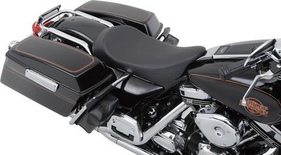 Solosadel Drag Specialties EZ-ON Low-Profile vinyl svart Touring 97-07