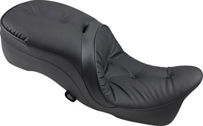 Touringsadel Drag Specialties 2 Pillow läder vinyl svart Touring 09-24, Trike 14-21