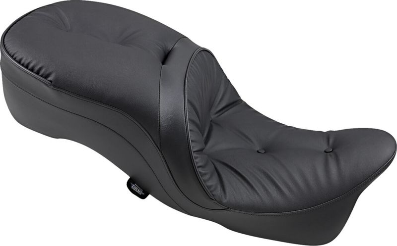 Touringsadel Drag Specialties 2 Pillow läder vinyl svart Touring 09-24, Trike 14-21