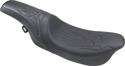 Sadel Drag Specialties Predator vinyl svart flame Touring 97-07