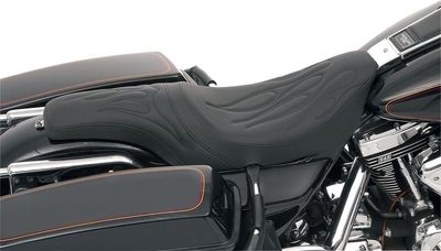 Sadel Drag Specialties Predator vinyl svart flame Touring 97-07