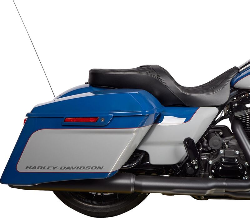 Touringsadel Drag Specialties Freedom vinyl dubbel diamond svart