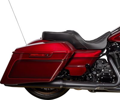 Touringsadel Drag Specialties Freedom vinyl dubbel diamond silver