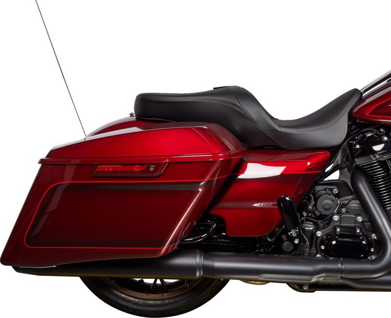 Touringsadel Drag Specialties Freedom slät läder vinyl Touring 09-24, Trike 14-21