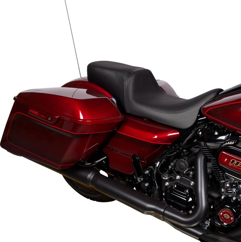 Sadel Drag Specialties Predator 2 slät vinyl Touring 08-24, Trike 14-21