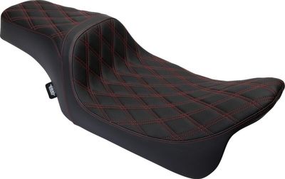 Sadel Drag Specialties Predator 1 vinyl dubbel diamond Touring 08-24, Trike 14-19 röd