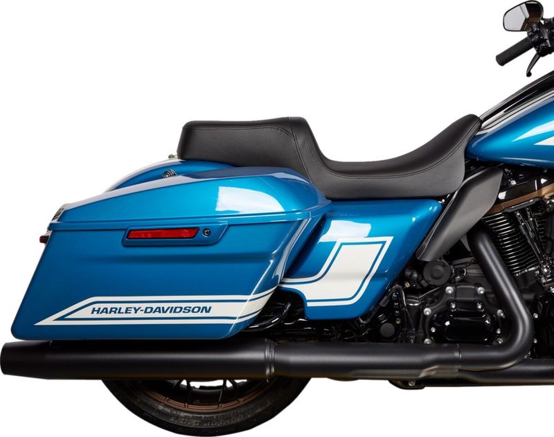 Sadel Drag Specialties Predator 1 slät läder vinyl Touring 08-24, Trike 14-19