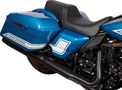 Sadel Drag Specialties Predator 1 slät läder vinyl Touring 08-24, Trike 14-19