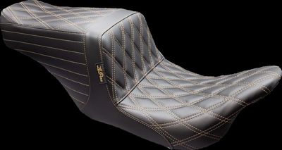 Sadel fram Le Pera Tailwhip Chestnut Upfrnt dubbel diamond svart Touring 08-upp
