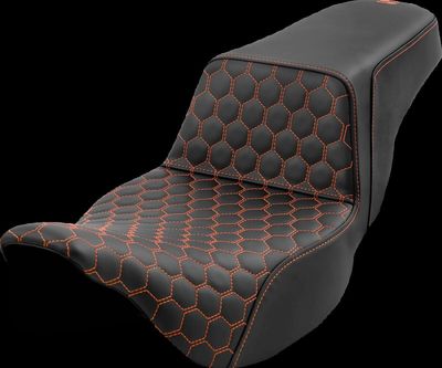 Sadel Saddlemen Honeycomb Step-Up Reach orange förlängd Touring 08-24