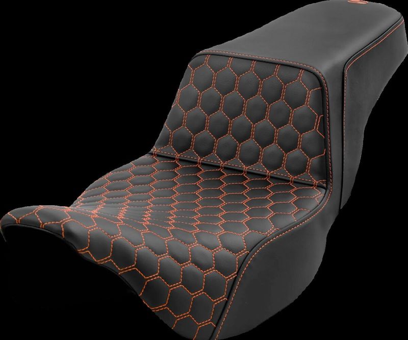 Sadel Saddlemen Honeycomb Step-Up Reach orange förlängd Touring 08-24