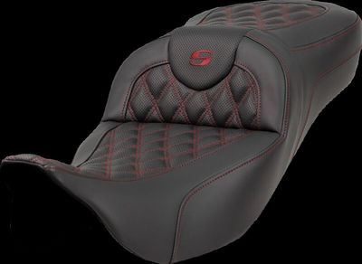 Sadel Saddlemen Reach RoadSofa Sofa Lattice Stitch förlängd Touring 08-24