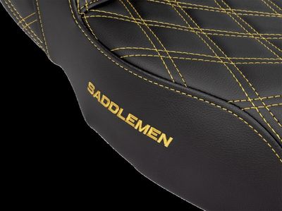Sadel Saddlemen Lattice Step-Up Reach förlängd Touring 08-24 guld