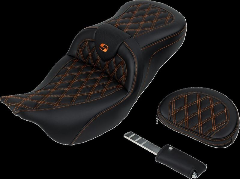 Sadel Saddlemen Roadsofa Lattice Sofa med ryggstöd Touring 08-24 orange