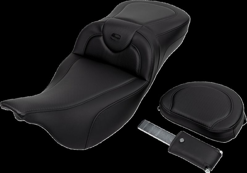 Sadel Saddlemen Roadsofa Sofa kolfiber med ryggstöd svart Touring 08-24