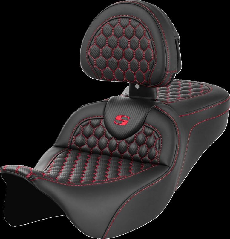 Sadel Saddlemen Honeycomb Roadsofa Sofa röd Touring 08-24 808-07B-189B4
