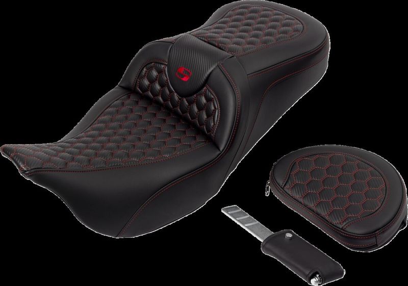 Sadel Saddlemen Honeycomb Roadsofa Sofa röd Touring 08-24 808-07B-189B4