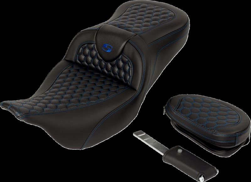 Sadel Saddlemen Honeycomb Roadsofa Sofa blå Touring 08-24 808-07B-189B1