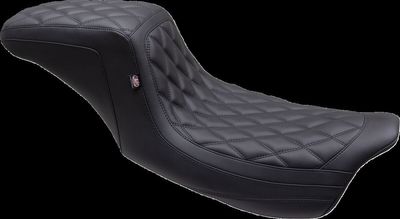 Sadel Mustang Squareback dubbel diamond Touring 08-upp, Trike 14-19 svart