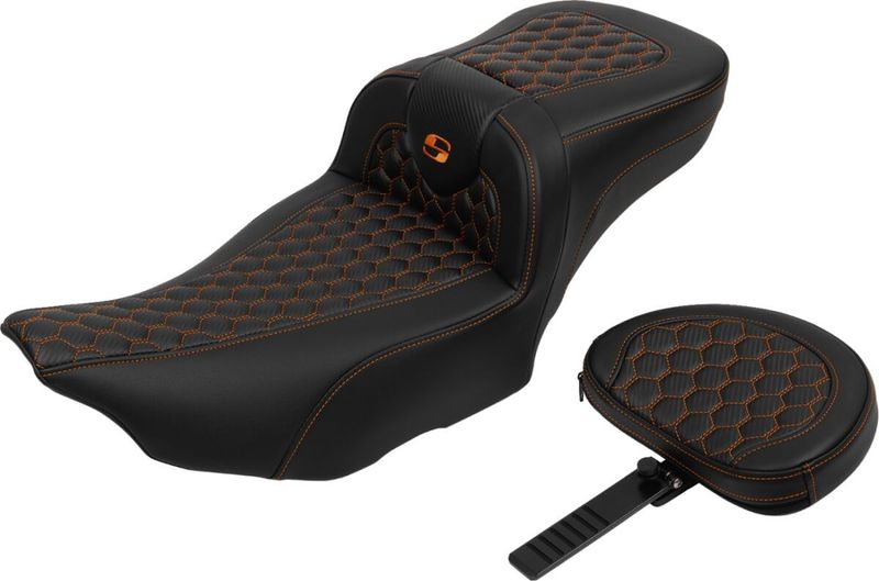 Sadel Saddlemen Roadsofa Reach förlängd orange Touring 23-upp 823-07-190B3