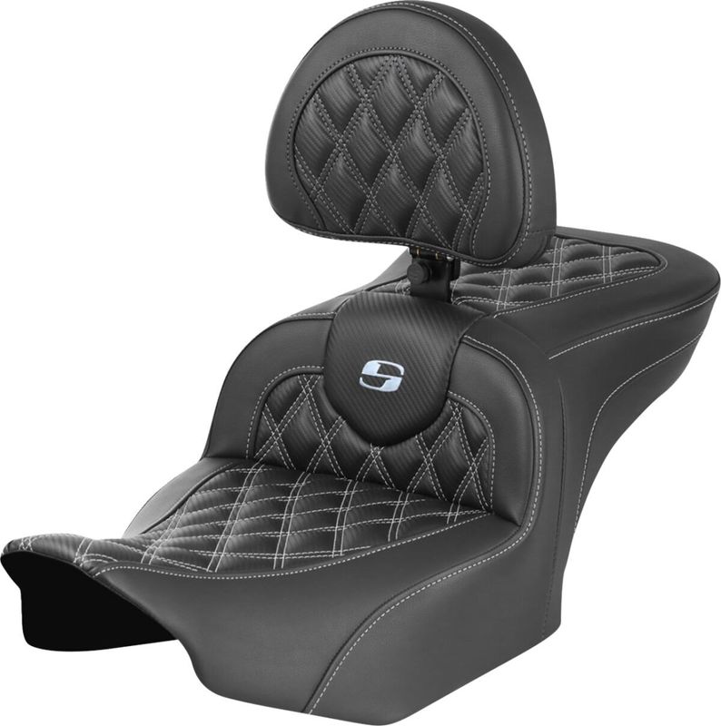 Sadel Saddlemen Roadsofa Lattice kolfiber silver Touring 23-upp