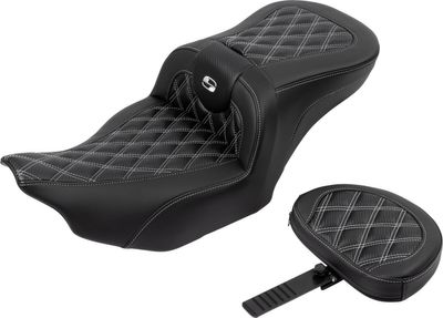 Sadel Saddlemen Roadsofa Lattice kolfiber silver Touring 23-upp