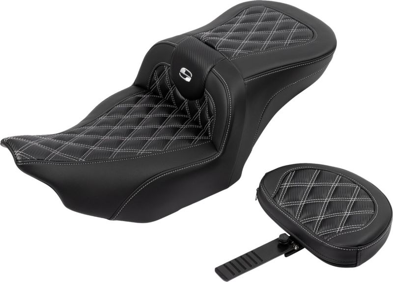 Sadel Saddlemen Roadsofa Lattice kolfiber silver Touring 23-upp