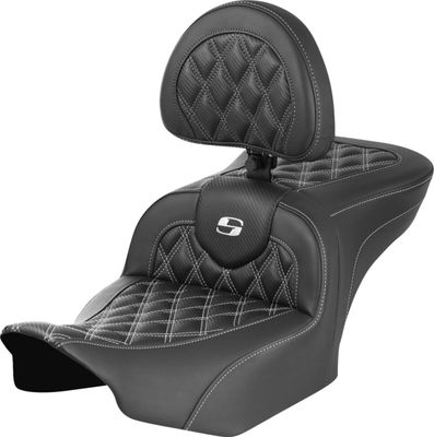 Sadel Saddlemen Roadsofa Lattice kolfiber vit Touring 23-upp 823-07-206B6