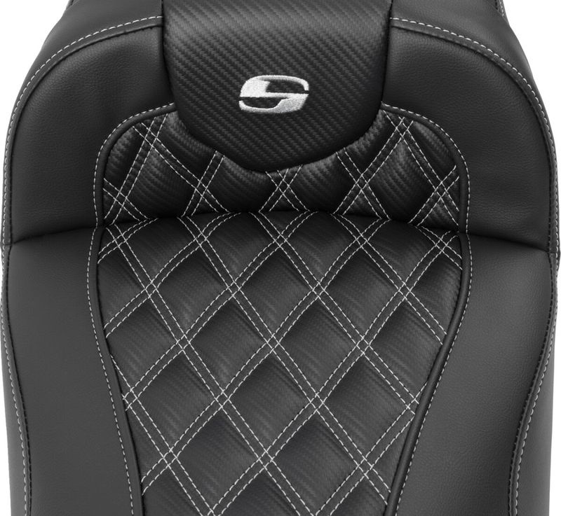 Sadel Saddlemen Roadsofa Reach förlängd kolfiber silver Touring 23-upp 823-07-20705