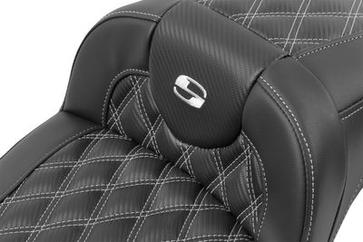 Sadel Saddlemen Roadsofa Reach förlängd kolfiber silver Touring 23-upp 823-07-20705
