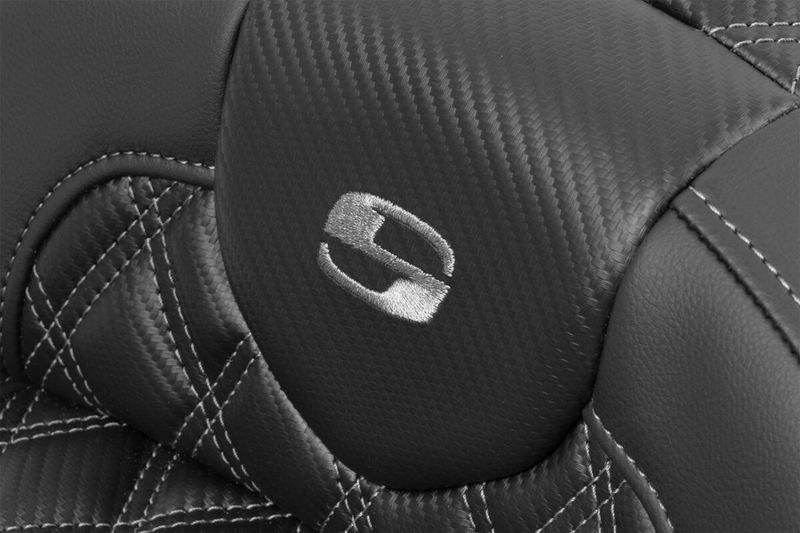 Sadel Saddlemen Roadsofa Reach förlängd kolfiber grå Touring 23-upp 823-07-207B2