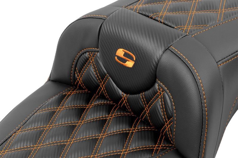 Sadel Saddlemen Roadsofa Reach förlängd kolfiber orange Touring 23-upp 823-07-207B3