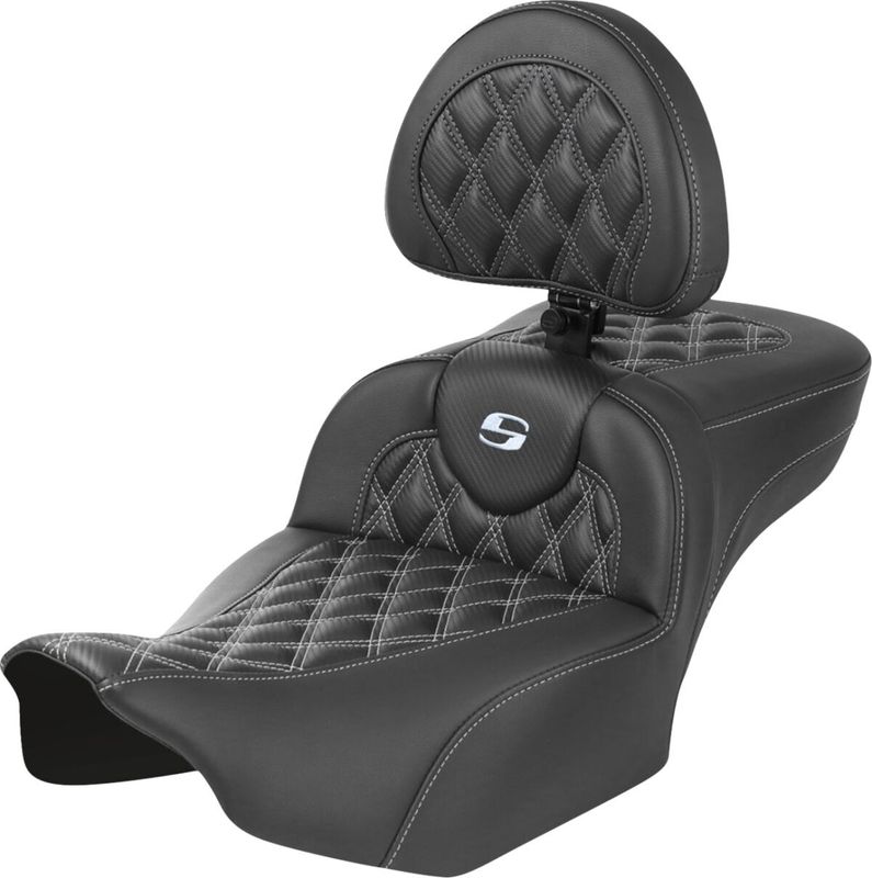 Sadel Saddlemen Roadsofa Reach förlängd kolfiber silver Touring 23-upp 823-07-207B5