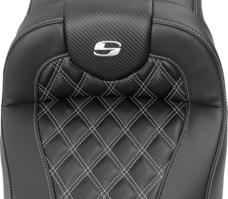 Sadel Saddlemen Roadsofa Reach förlängd kolfiber silver Touring 23-upp 823-07-207B5