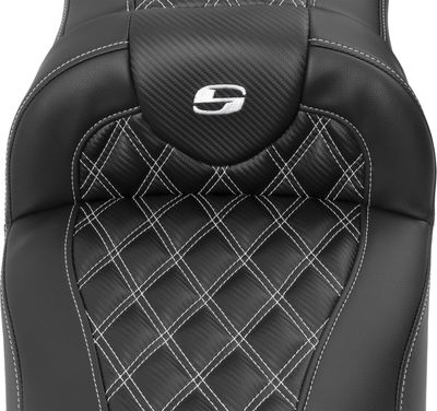 Sadel Saddlemen Roadsofa Reach förlängd kolfiber vit Touring 23-upp 823-07-207B6