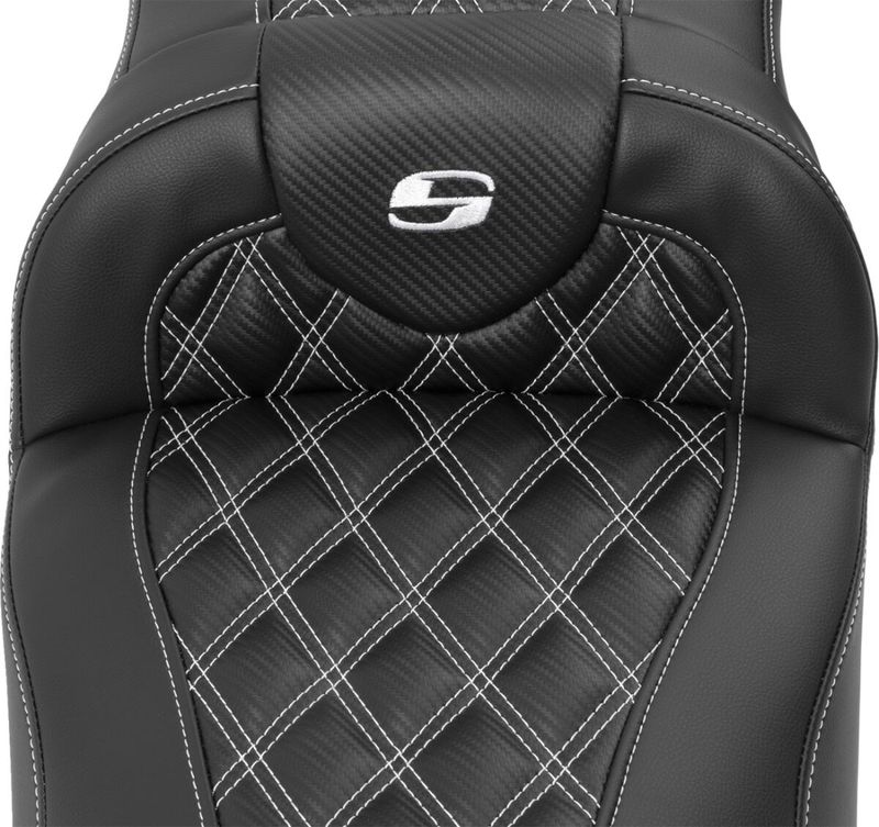 Sadel Saddlemen Roadsofa Reach förlängd kolfiber vit Touring 23-upp 823-07-207B6