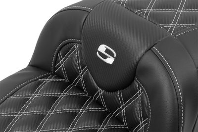 Sadel Saddlemen Roadsofa Reach förlängd kolfiber vit Touring 23-upp 823-07-207B6