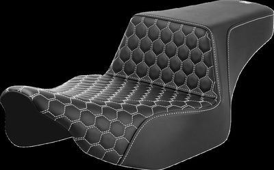 Sadel Saddlemen Honeycomb Step-Up Extendeded Touring 23-upp vit