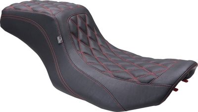 Sadel Mustang Squareback Cherry Thread dubbel diamond svart fyrkantig Touring 23-upp