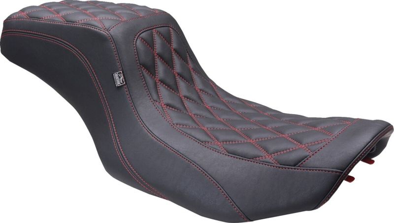 Sadel Mustang Squareback Cherry Thread dubbel diamond svart fyrkantig Touring 23-upp