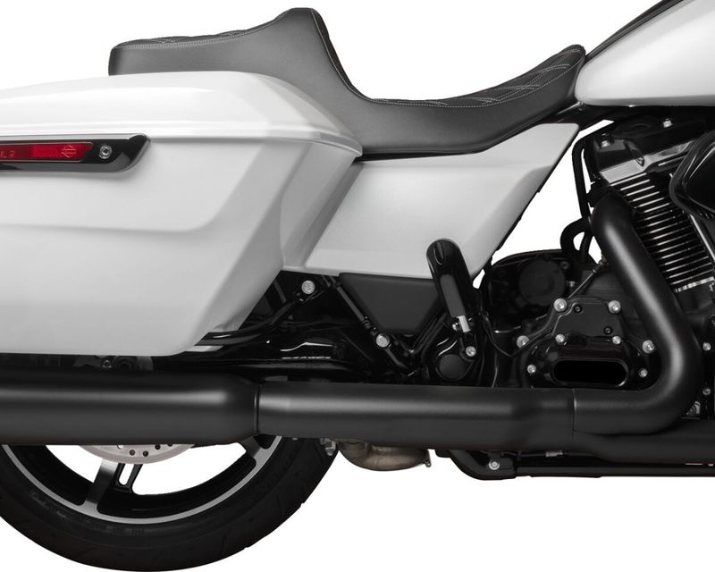 Sadel Drag Specialties Predator III dubbel diamond vinyl Touring 23-upp silver