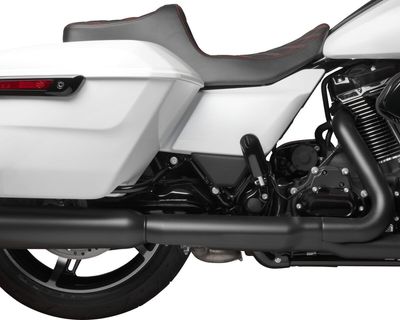 Sadel Drag Specialties Predator III dubbel diamond vinyl Touring 23-upp röd