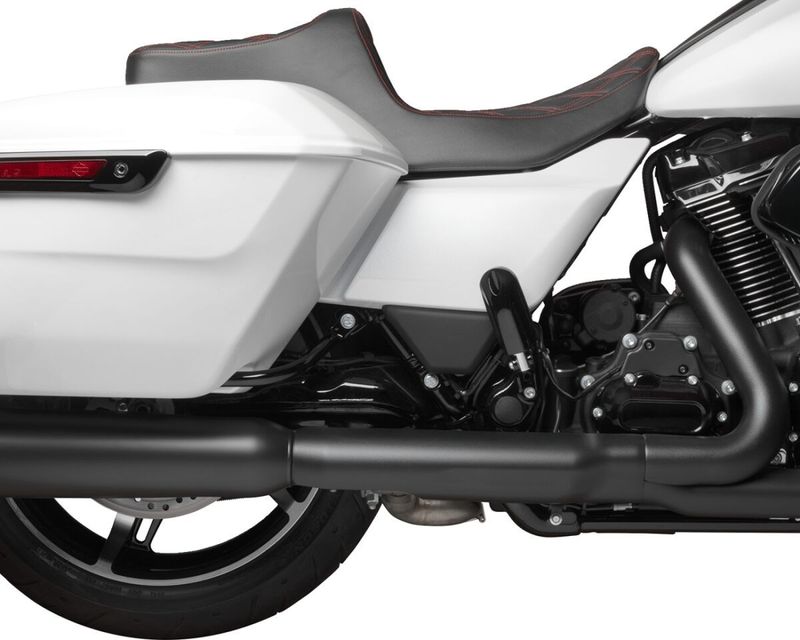 Sadel Drag Specialties Predator III dubbel diamond vinyl Touring 23-upp röd