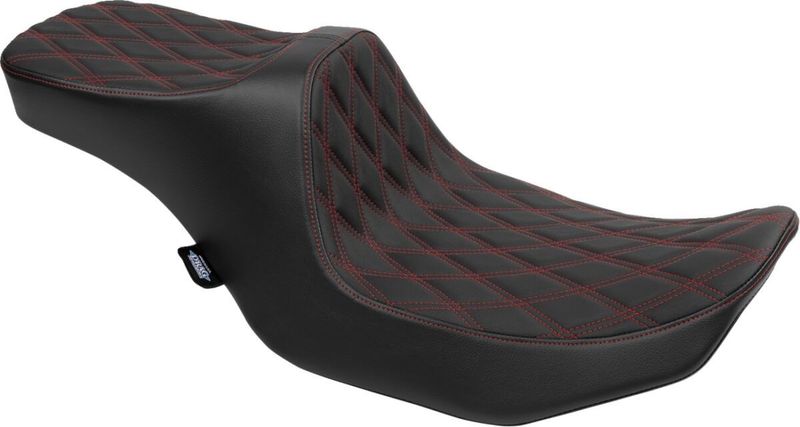 Sadel Drag Specialties Predator III dubbel diamond Touring 23-upp röd