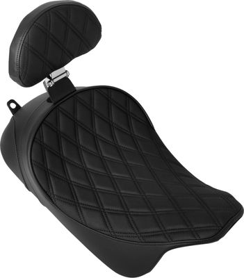 Sadel fram Drag Specialties Option Sittch dubbel diamond svart Touring 08-24, Trike 14-21